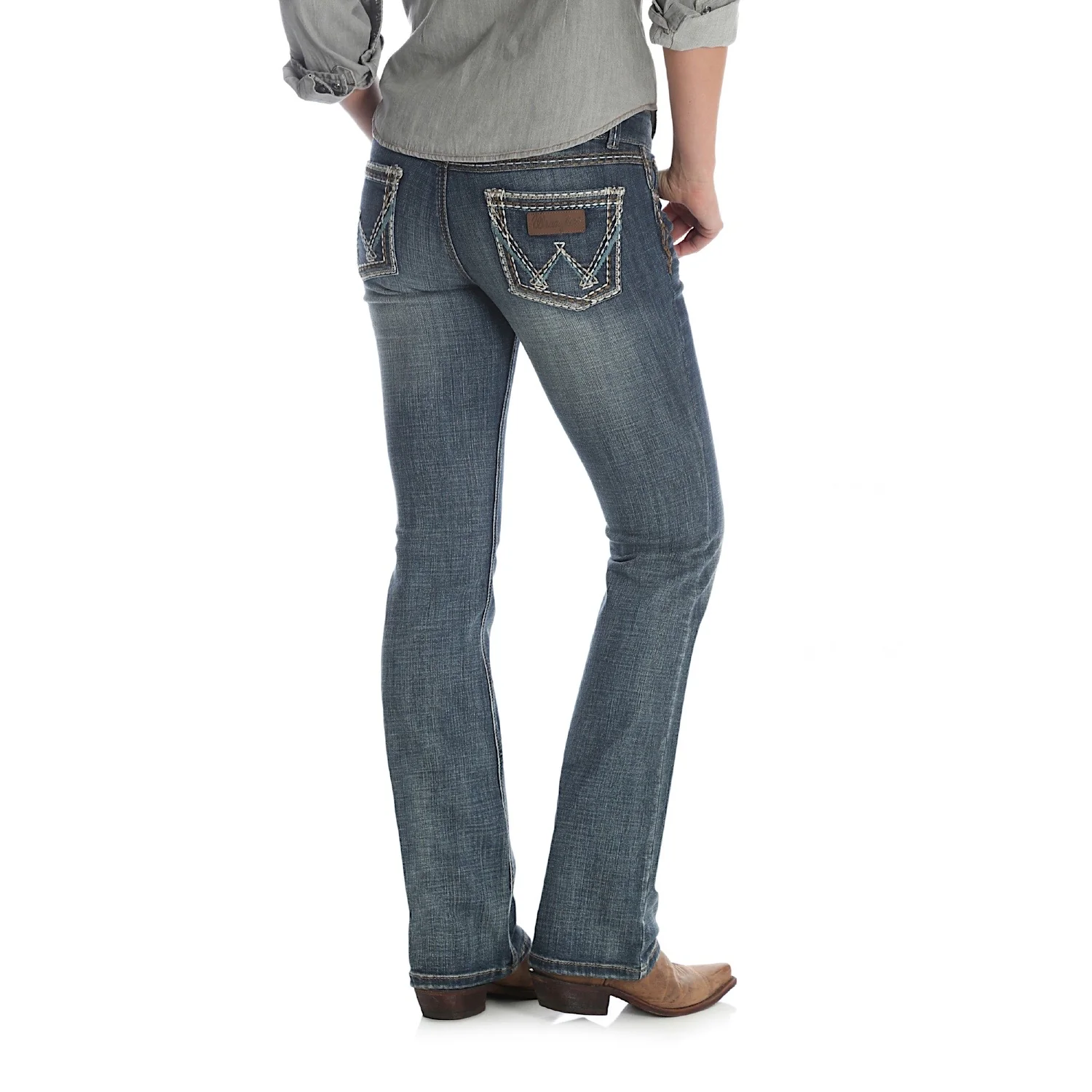 Wrangler Womens Retro Low Rise Boot Cut Jean