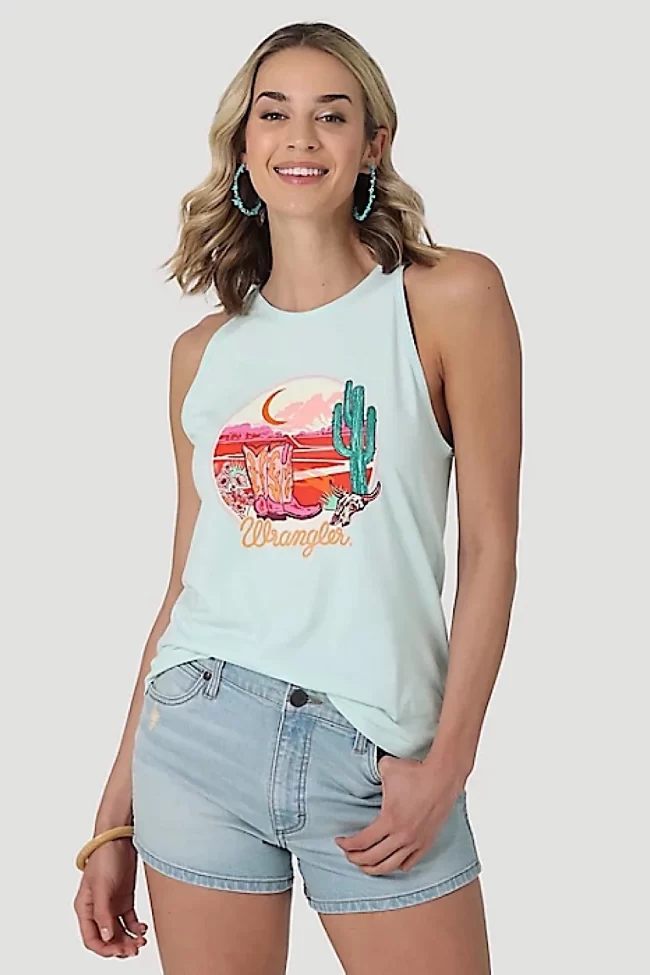 Wrangler Womens Cowgirl Boots Sunset Goddess Tank