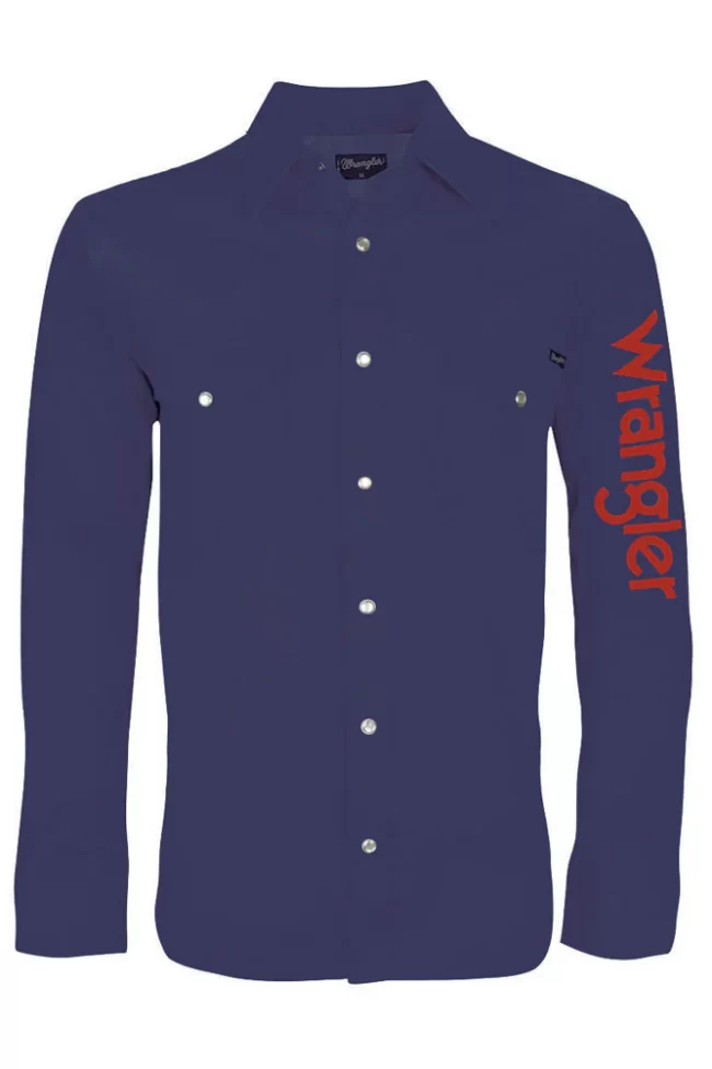 Wrangler Mens Logo Rodeo Shirt