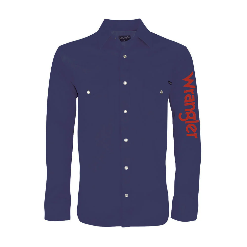 Wrangler Mens Logo Rodeo Shirt
