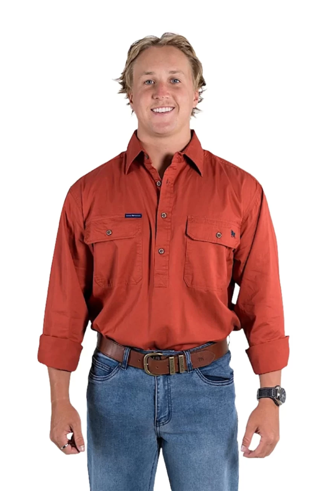 Ringers Western King River Men's Half Button Work Shirt