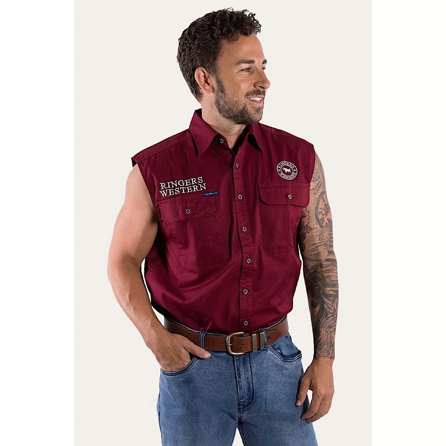 Ringers Western Hawkeye Men's Sleeveless Work Shirt