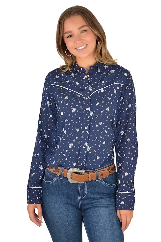 Wrangler Womens Jocelyn Western L/S Shirt