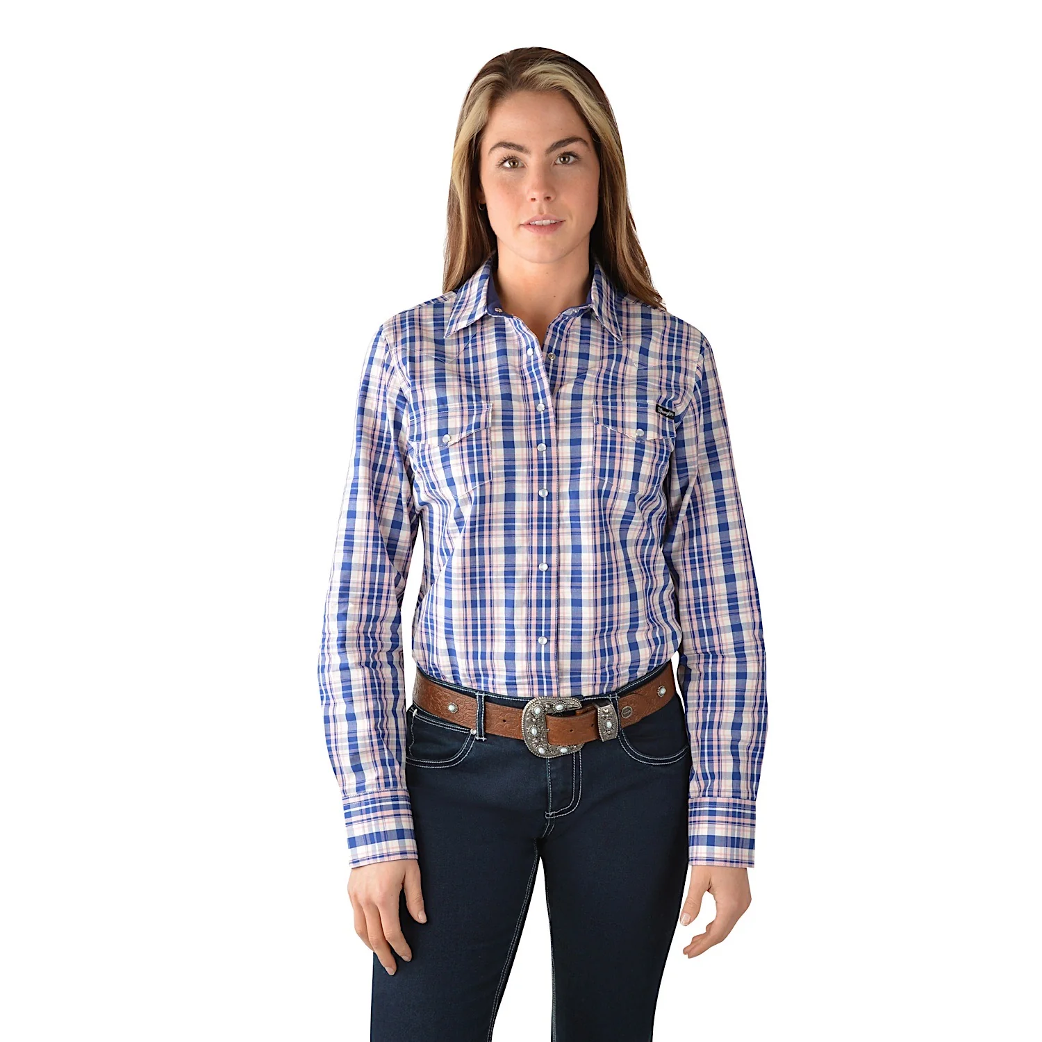 Wrangler Womens Isabelle Check L/S Western Shirt