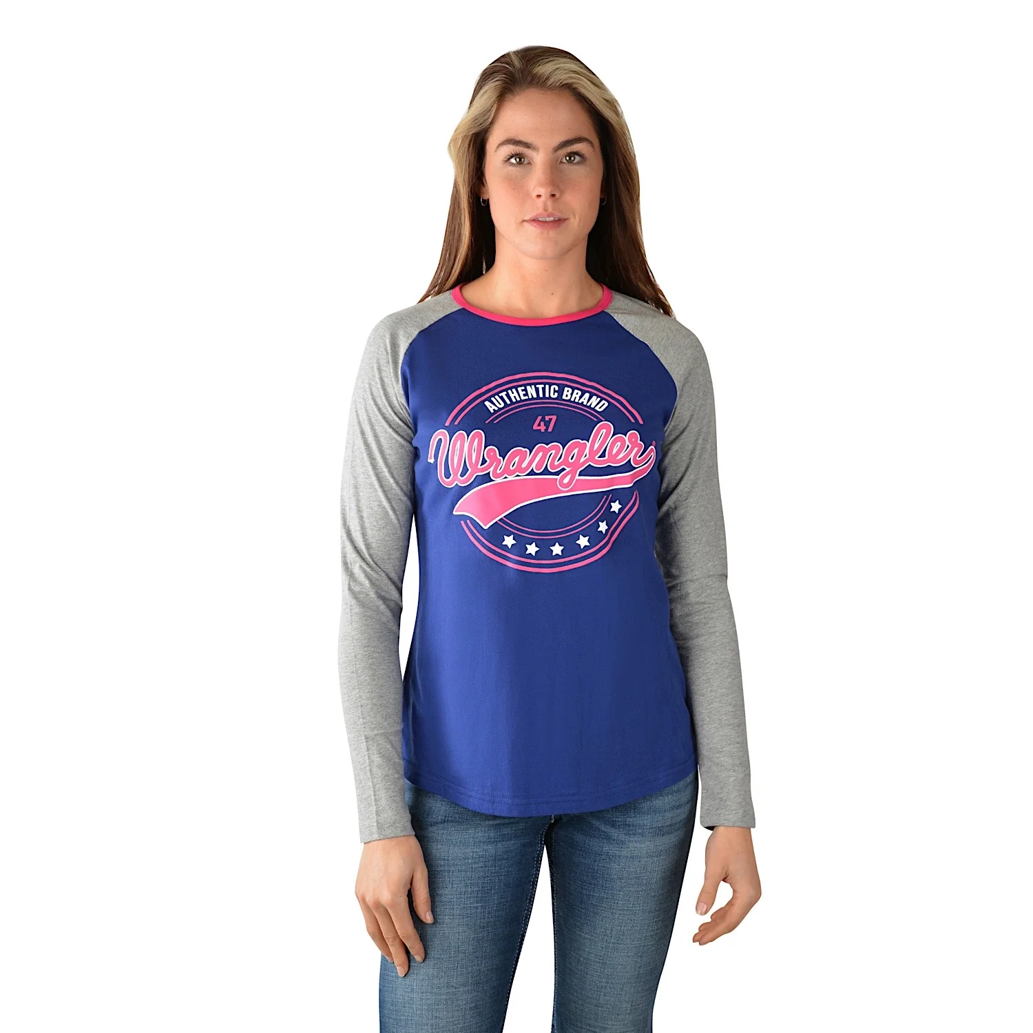 Wrangler Womens Sierra L/S Baseball Raglan Tee