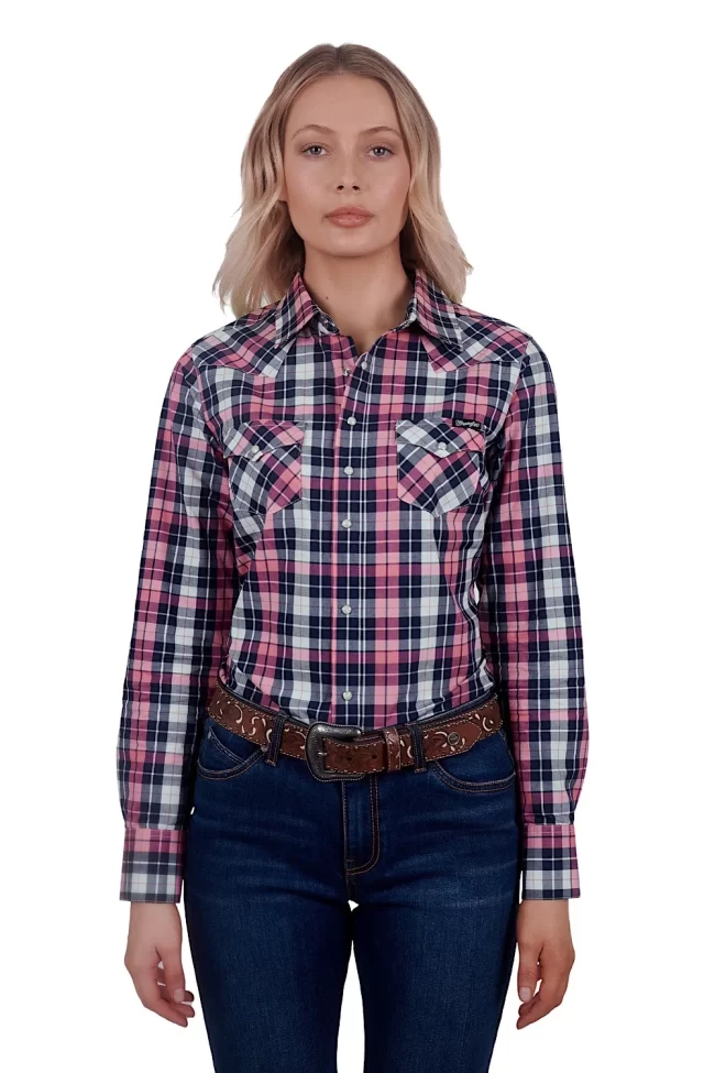 Wrangler Women's Greta Check Western Shirt