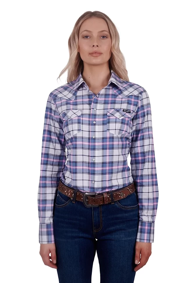 Wrangler Women's Lucy Check Western Shirt
