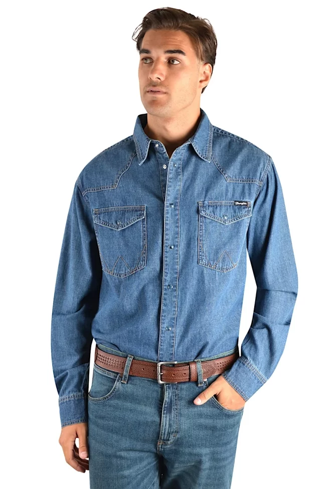 Wrangler Mens Jay Denim Shirt