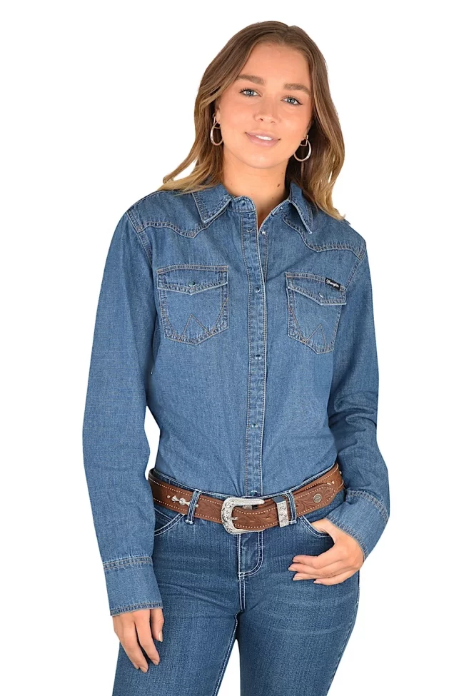 Wrangler Women's Jay Denim Western Shirt